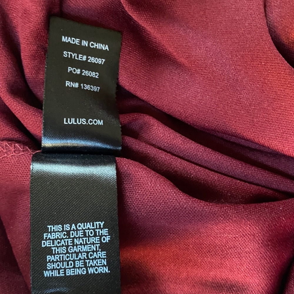 LULUS Catching Compliments Burgundy Sequin Maxi Dress Holiday Glam XS -NWT - Picture 16 of 16